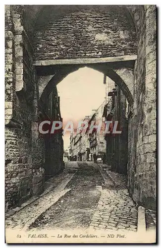 Cartes postales Falaise La Rue des Cordeliers