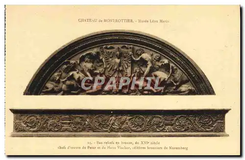 Cartes postales Chateau de Montrottier Pres d&#39Annecy Bas reliefs en bronze Musee Leon Mares