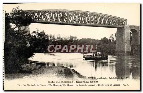 Ansichtskarte AK Les bords de la Rance Le pont de Lessard Bateau