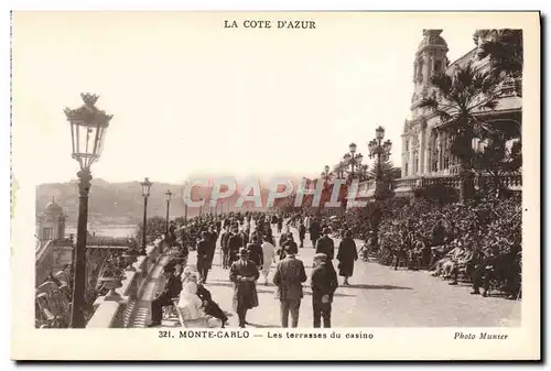 Cartes postales Monte Carlo Monaco Les terrasses du casino