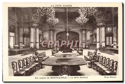 Cartes postales Monte Carlo La salle Scmitt Casino