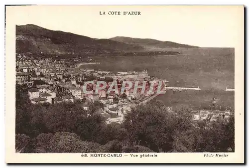 Cartes postales Monaco Vue Generale