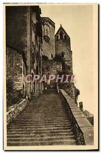 Ansichtskarte AK Rocamadour L&#39Escalier des Pelerins