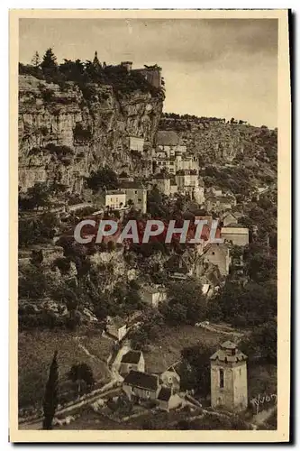 Ansichtskarte AK Rocamadour Vue prise de la route de Cahors Moulin de Roquefrege