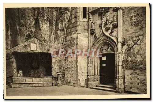 Cartes postales Rocamadour Le tombeau de Saint Amadour et l&#39entree dela chapelle miraculeuse