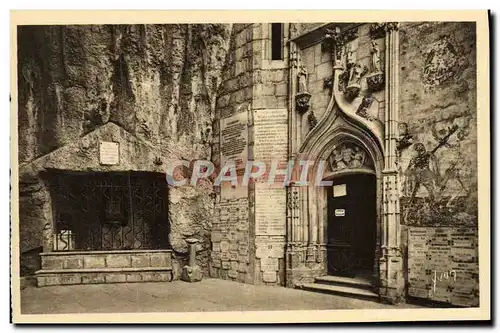 Cartes postales Rocamadour Le tombeau de Saint Amadour et l'entree dela chapelle miraculeuse