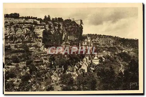 Cartes postales Rocamadour Vue Generale Prise de la Route de Cahors