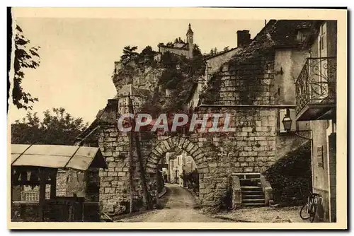 Ansichtskarte AK Rocamadour La porte du Figuier