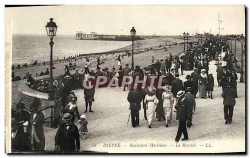 Cartes postales Dieppe Boulevard Maritime La Rotonde