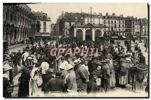Cartes postales Dieppe La Criee aux Poissons TOP
