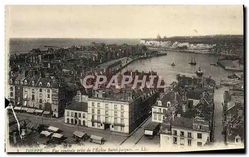 Cartes postales Dieppe Vue generale prise de l&#39Eglise Saint Jacques