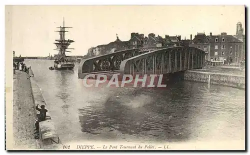 Cartes postales Dieppe Le Pont Tournant du Pollet Bateau