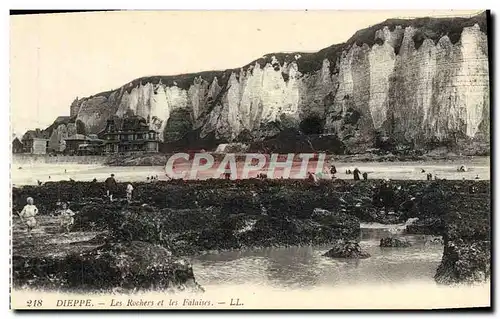 Ansichtskarte AK Dieppe Les Rochers et les Falaises