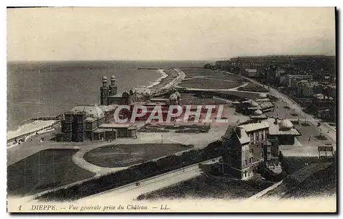 Ansichtskarte AK Dieppe Vue generale prise du Chateau