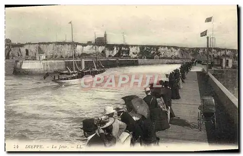 Ansichtskarte AK Dieppe La Jetee Bateau