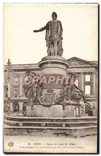 Cartes postales Reims Statue de Louis XV