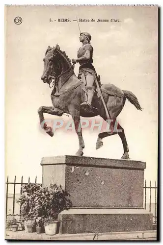 Cartes postales Reims Statue de Jeanne d'Arc