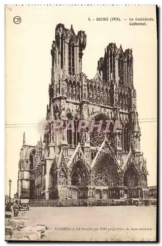 Cartes postales Reims La Cathedrale