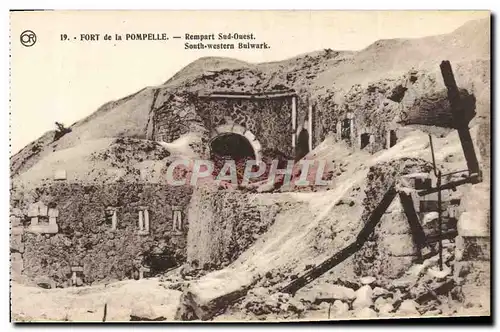 Cartes postales Fort de la Pompelle Rempart Sud Ouest Militaria