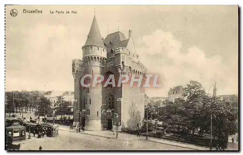 Ansichtskarte AK Bruxelles La Porte de Hai Tramway