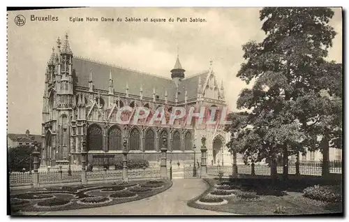 Ansichtskarte AK Bruxelles Eglise Notre Dame du Sablon et Square du Petit Sablon