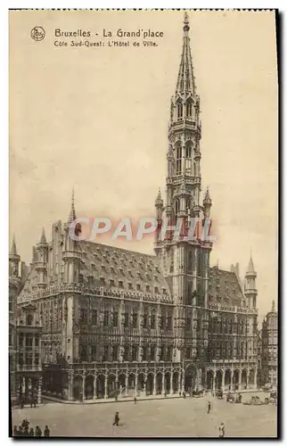 Cartes postales Bruxelles La Grand&#39 Place Hotel de ville