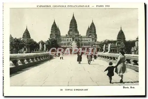 Cartes postales Exposition Coloniale Internationale Paris 1931 Temple d&#39Angkor Vat