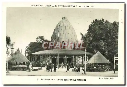 Cartes postales Exposition Coloniale Internationale Paris 1931 Pavillon de l&#39Afrique Equatoriale Francaise