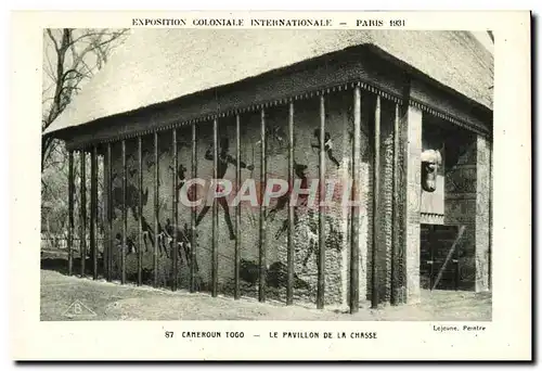 Cartes postales Exposition Coloniale Internationale Paris 1931 Cameroun Togo Le pavillon de la chasse