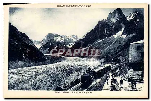 Cartes postales Chamonix Mont Blanc La mer de glace Train