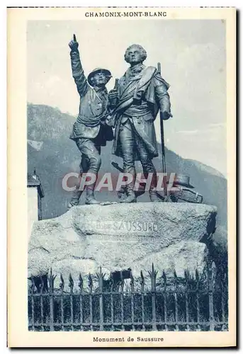 Cartes postales Chamonix Mont Blanc Monument de Saussure Escalade