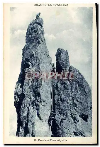 Cartes postales Chamonix Mont Blanc Escalade d&#39Une Aiguille