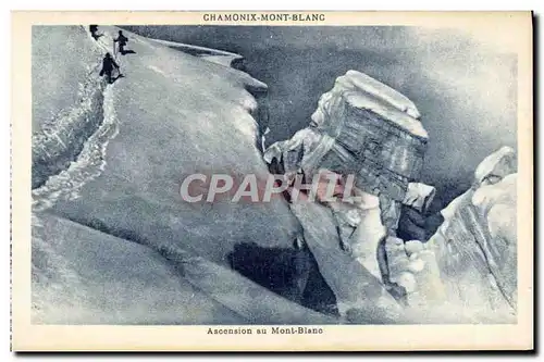 Ansichtskarte AK Chamonix Mont Blanc Ascension du Mont Blanc Alpinisme