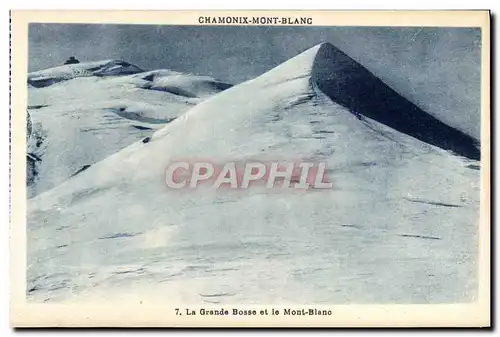 Cartes postales Chamonix Mont Blanc La Grande Bosse et le Mont Blanc