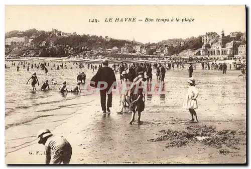 Cartes postales Le Havre Bon temps a la plage