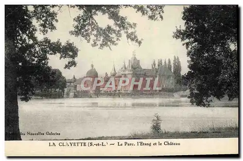 Ansichtskarte AK La Clayette Le Parc l&#39Etang et le Chateau