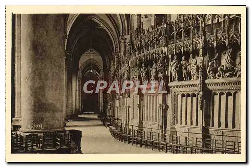 Ansichtskarte AK Chartres Interieur de la Cahtedrale Le Deambulatoire