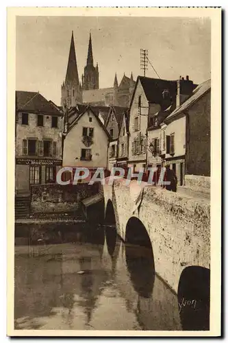 Ansichtskarte AK Chartres Vieux Pont et Vieilles Maisons