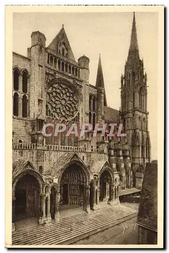 Cartes postales Chartres Le Portail Nord et la Fleche