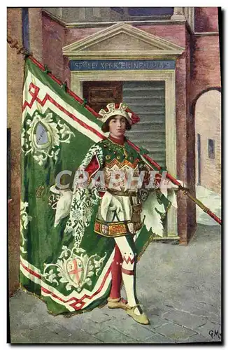 Cartes postales Paggi delle storiche Contrade di Siena Oca Oie Canard Costume Folklore