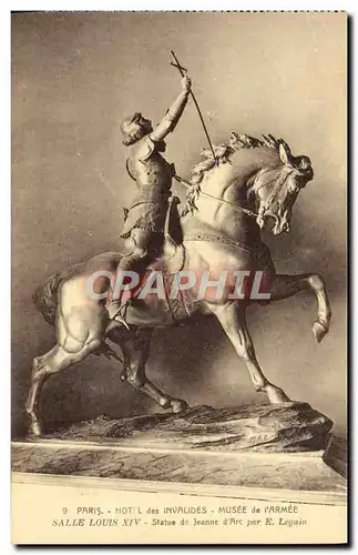 Cartes postales Paris Hotel des Invalides Musee de l&#39Armee Salle Louis XIV Statue de Jeanne d&#39Arc par Lega