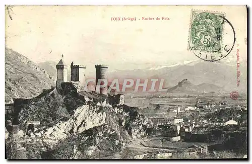 Cartes postales Foix Rocher de Foix