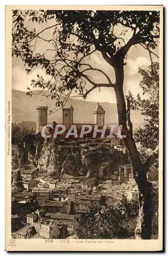VINTAGE POSTCARD Foix Tours of Foix�