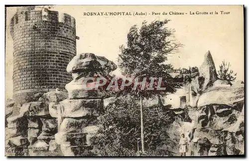 Cartes postales Rosnay l&#39Hopital Parc du Chateau La Grotte et la Tour