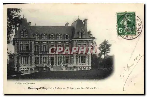 Cartes postales Rosnay l&#39Hopital Chateau vu du Cote du Parc