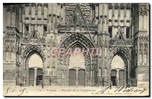Ansichtskarte AK Troyes Portail de la Cathedrale