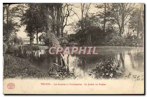 Ansichtskarte AK Troyes Les Squares et Promenades Le Jardin du Rocher