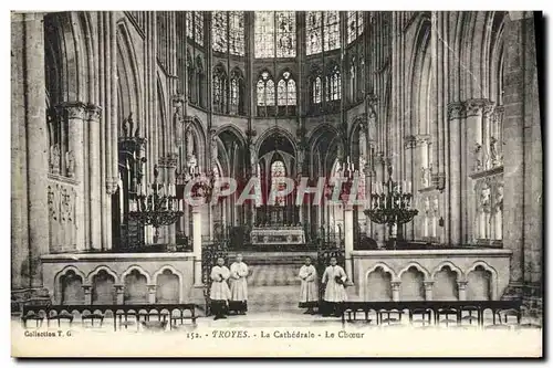 Ansichtskarte AK Troyes La Cathedrale Le Choeur