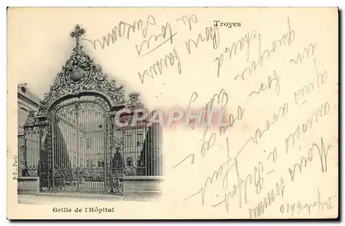 Cartes postales Troyes Grille de l'Hopital