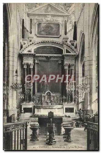 Ansichtskarte AK Troyes Interieur de l&#39Eglise St Jean